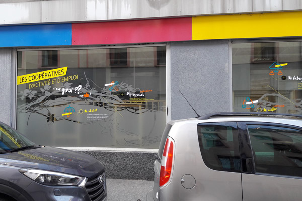 Vitrophanie pour pharmacie cabinet médical Seine-Saint-Denis